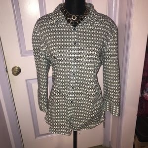 Van Heusen black and white dress shirt XXL